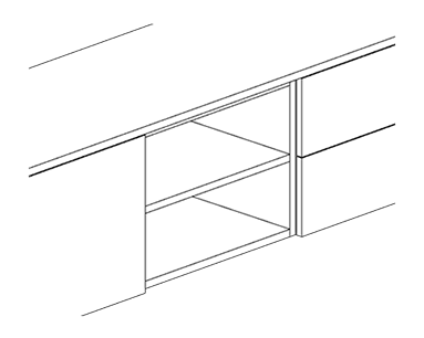 Element z dvema policama