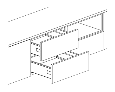Dvojni izvlečni predal