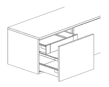 Element z enim predalom in enim notranjim predalom