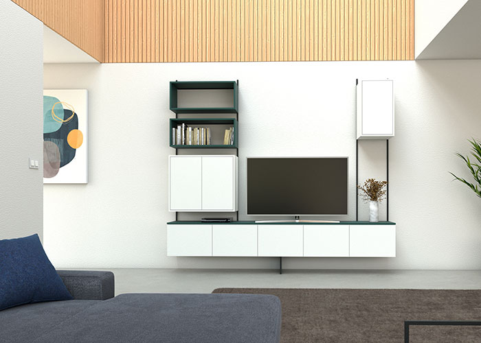 Ideja črno rjava - predali